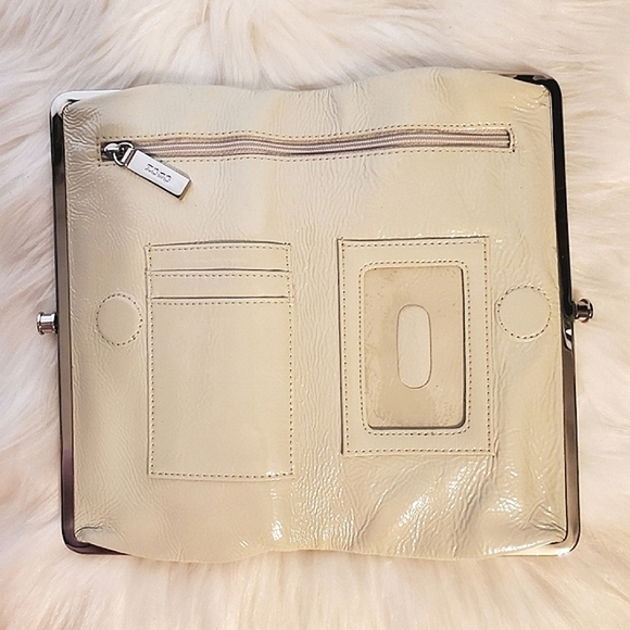 HOBO Int'l Vintage Ivory Genuine Patent Leather 'Lauren' Wallet/Clutch - Picture 7 of 13